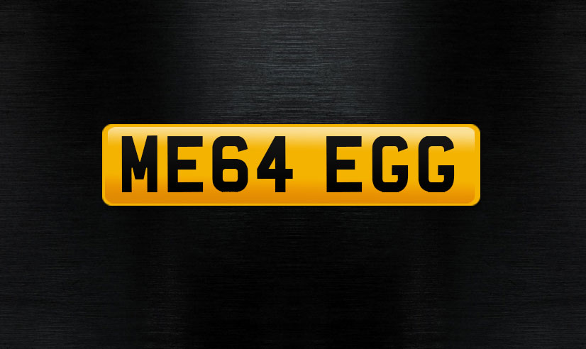 ME64-EGG number plate