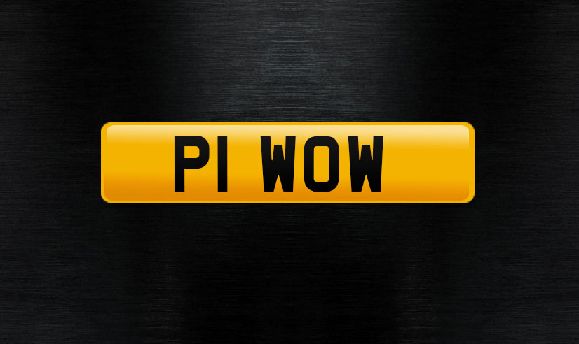P1 WOW number plate