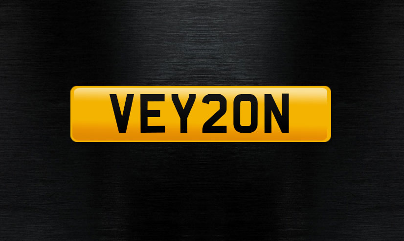 VEY20N personal number plate