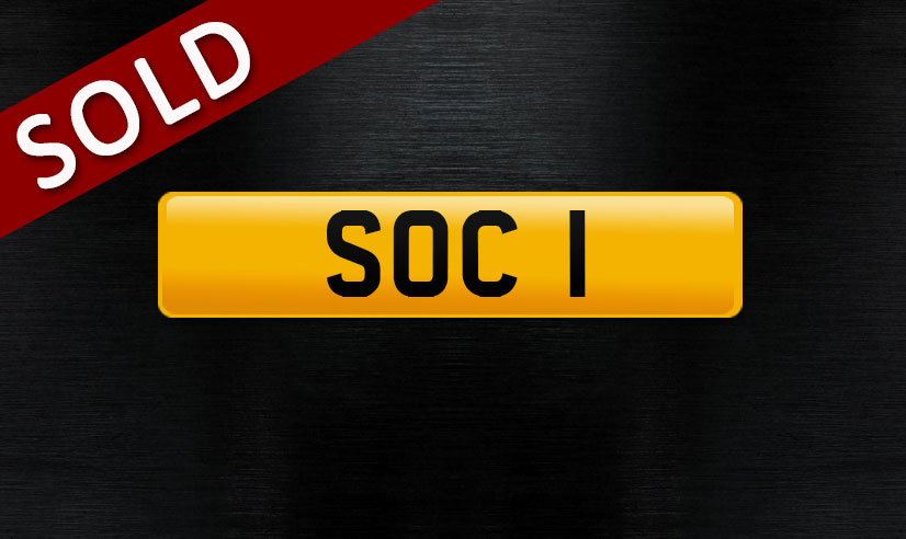 S0C 1 personalised number plate